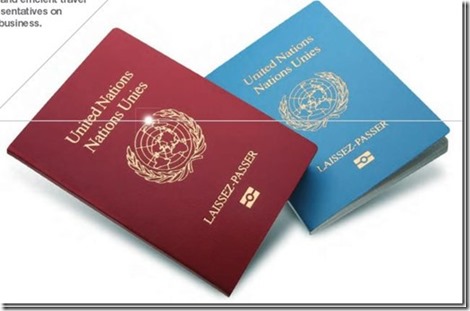 联合国红色和蓝色护照